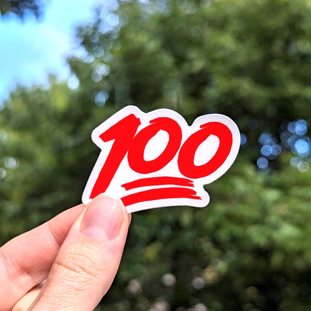 100 Red Emoji Sticker