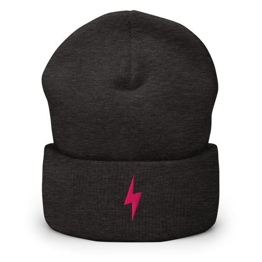 Black Lightning Bolt Beanie for Streetwear & Bold Personality - Winter Hat