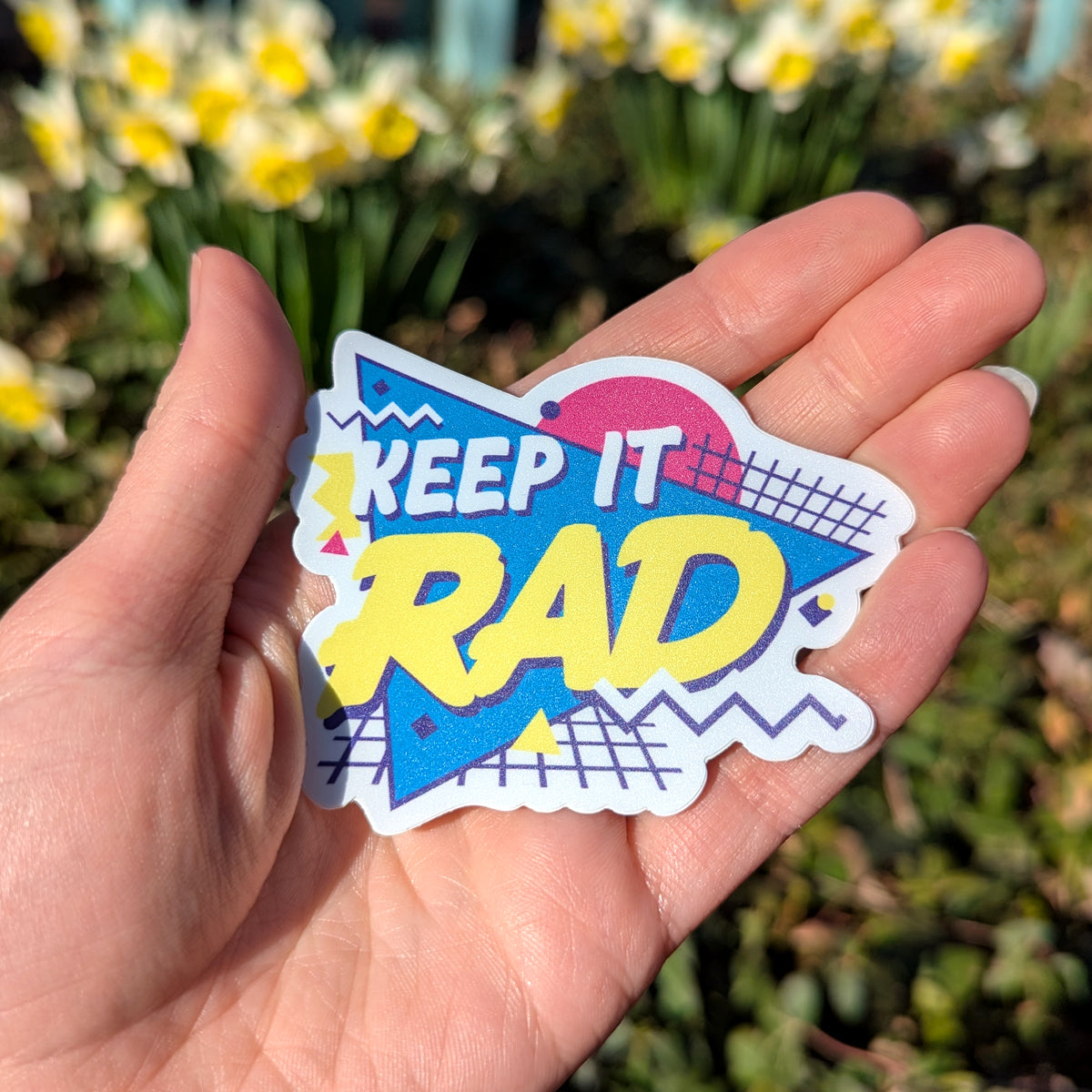 Keep it Rad 90s Style Sticker