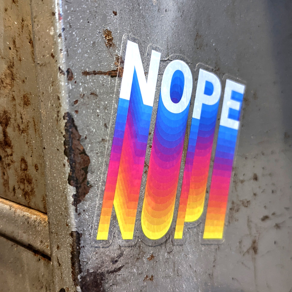 Rainbow Nope Sticker
