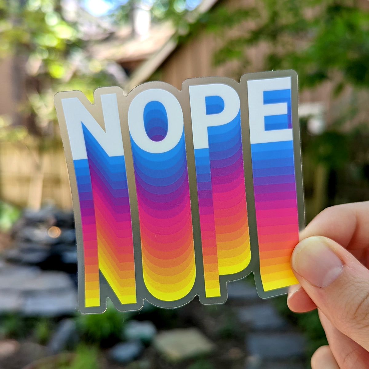 Rainbow Nope Sticker