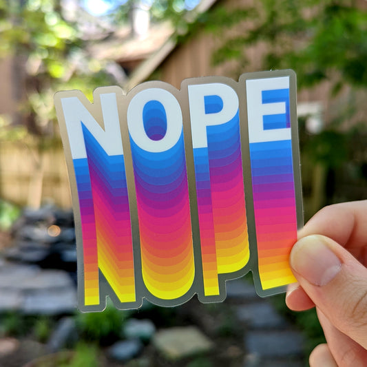 Rainbow Nope Sticker
