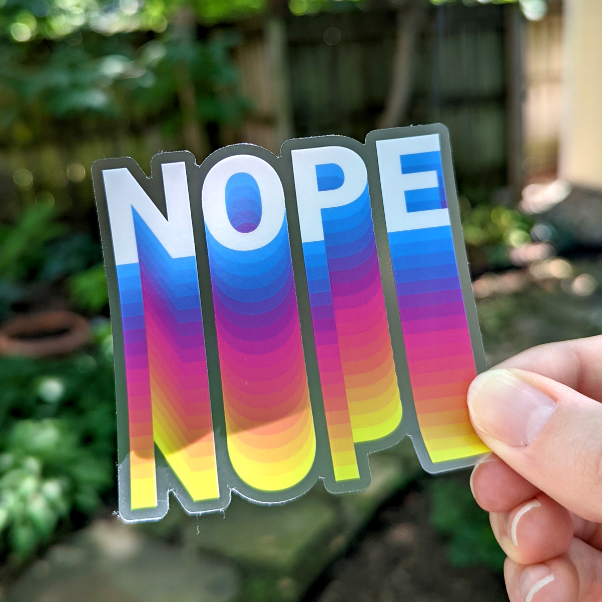 Rainbow Nope Sticker