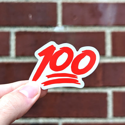 100 Red Emoji Sticker