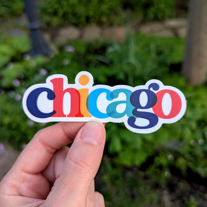 Chicago Rainbow Vinyl Sticker