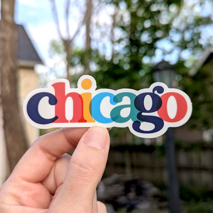 Chicago Rainbow Vinyl Sticker