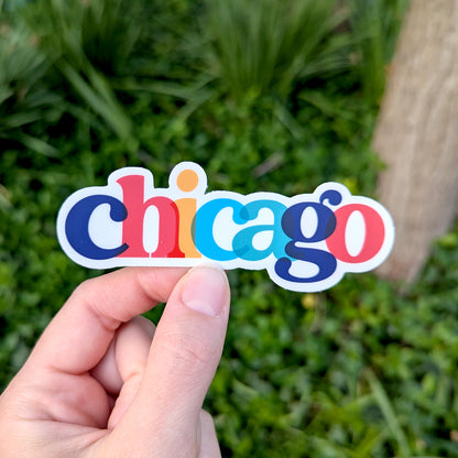 Chicago Rainbow Vinyl Sticker