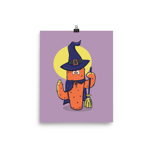 Cactus Witch Halloween Print