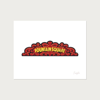 Fountain Square Theatre Art Print