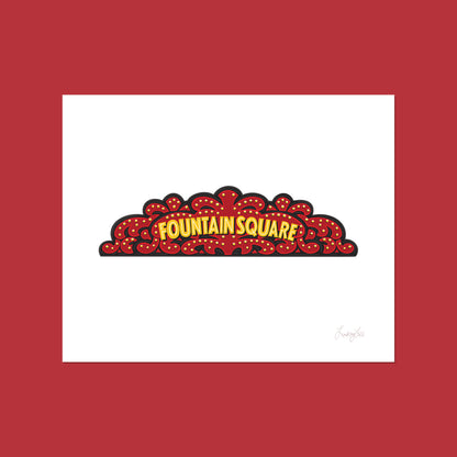Fountain Square Theatre Art Print