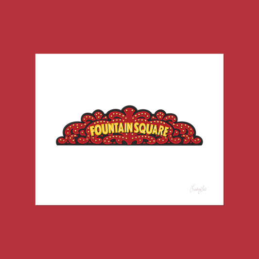 Fountain Square Theatre Art Print