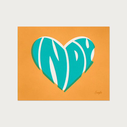 Indy Heart Print