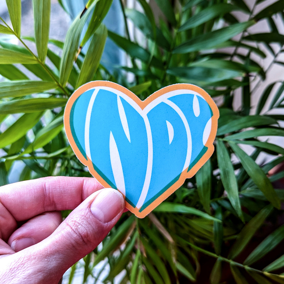 Indy Heart Sticker, Gift for Hoosiers and Indiana Lovers – Bolts and Stars