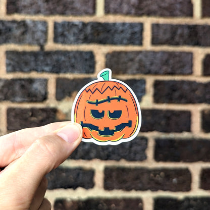 Frankenstein Pumpkin Jack O'Lantern Sticker