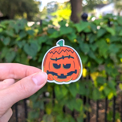 Frankenstein Pumpkin Jack O'Lantern Sticker