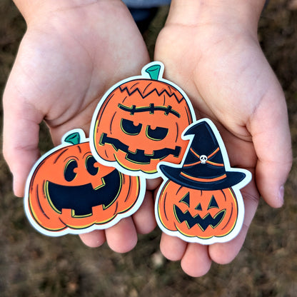 Jack-o-Lantern Witch Hat Halloween Sticker