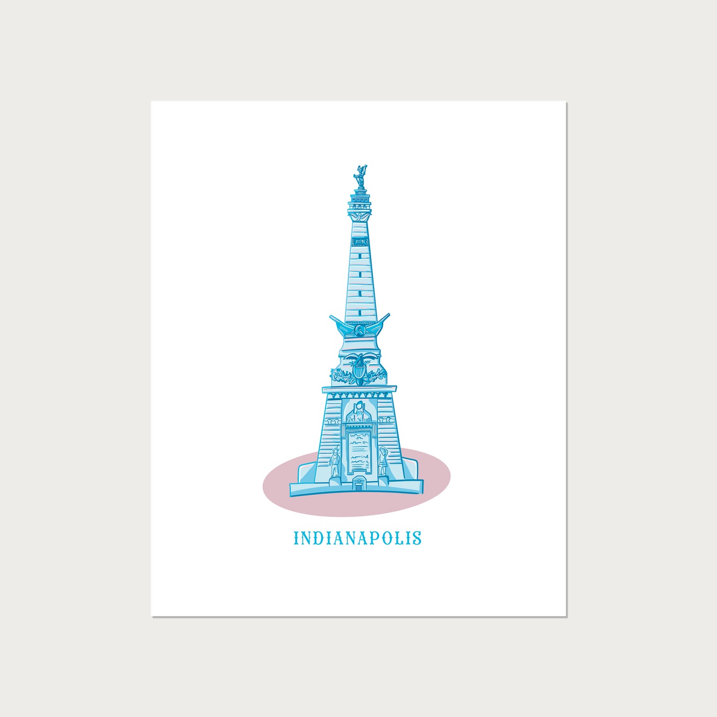 Monument Circle Art Print