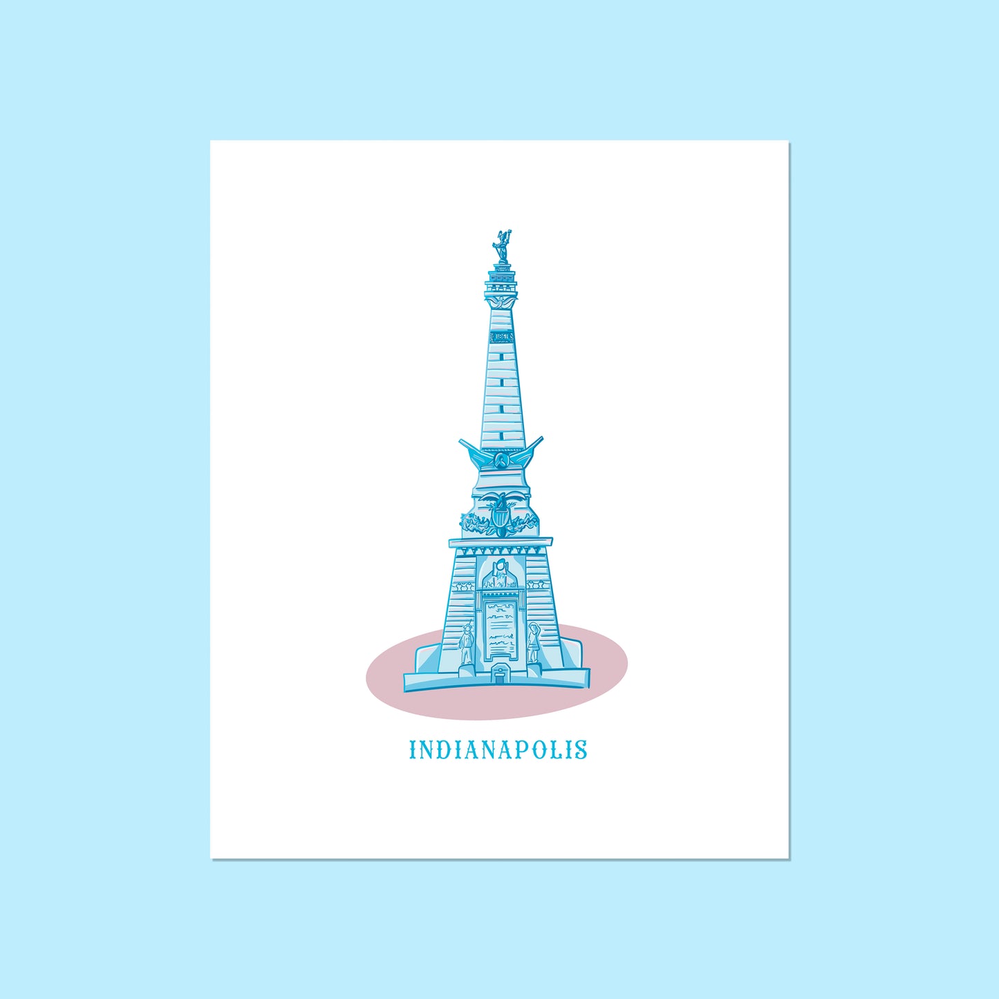 Monument Circle Art Print