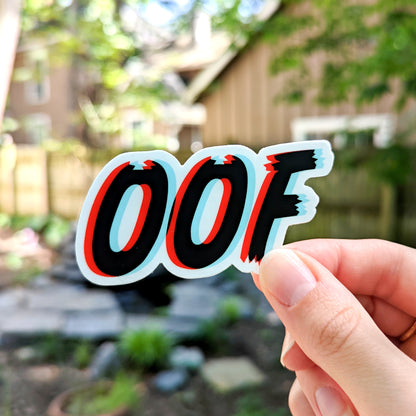 Oof 3D Style Sticker