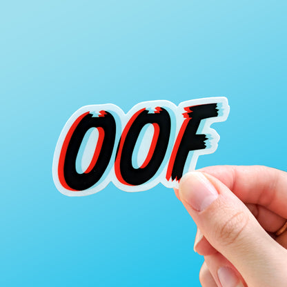 Oof 3D Style Sticker