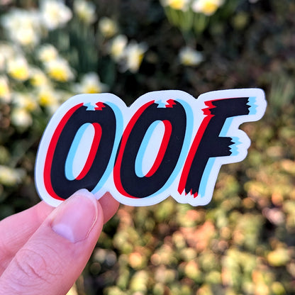 Oof 3D Style Sticker