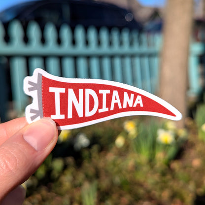 Indiana Pennant Sticker for Hoosiers