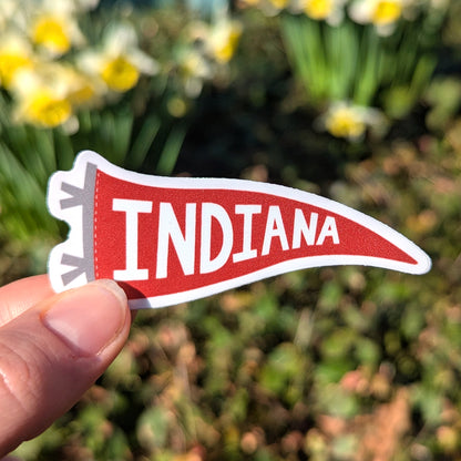 Indiana Pennant Sticker for Hoosiers