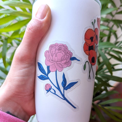 Peony Sticker