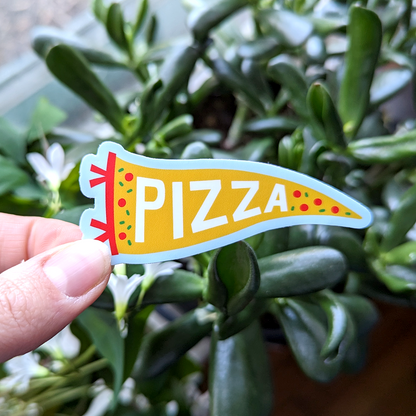 Pizza Pennant Waterproof Vinyl Sticker