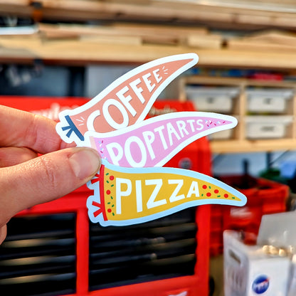 Pink Poptarts Pennant Sticker
