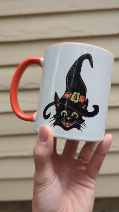 Witch Cat Halloween Coffee Mug