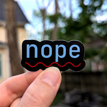 "Nope" Syntax Error Developer Sticker