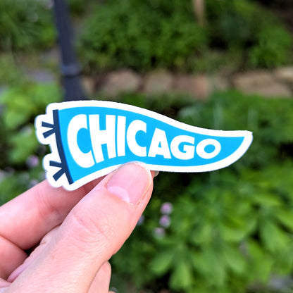 Chicago Pennant Sticker - Classic City Flag
