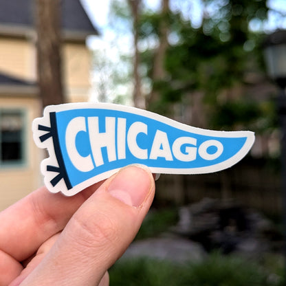 Chicago Pennant Sticker - Classic City Flag