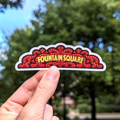 Fountain Square Indiana Sticker