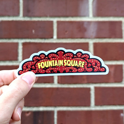 Fountain Square Indiana Sticker