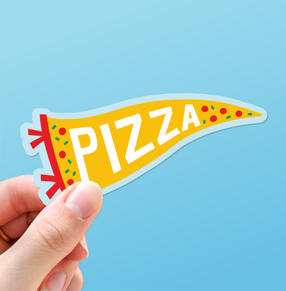 Pizza Pennant Waterproof Vinyl Sticker