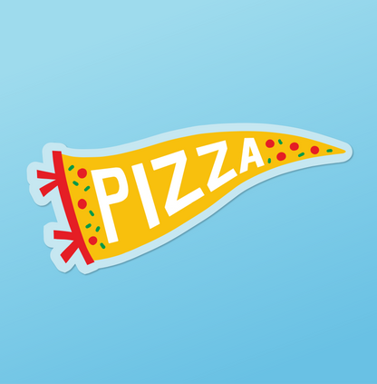 Pizza Pennant Waterproof Vinyl Sticker