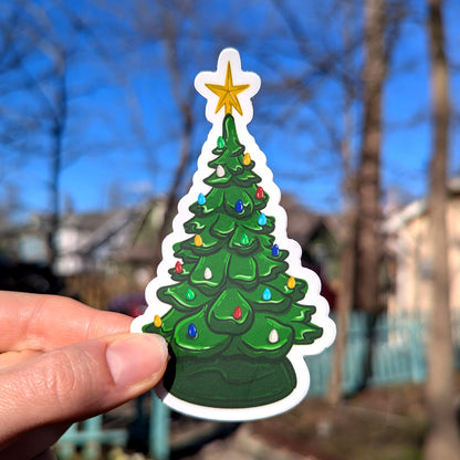 Vintage Ceramic Christmas Tree Sticker