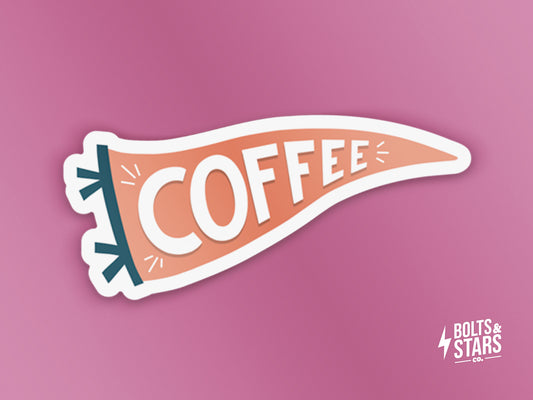 Coffee Pennant Sticker