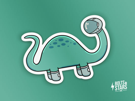 Astronaut Dinosaur Sticker